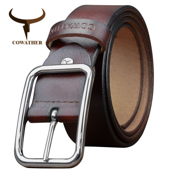

cowather belt for men cow genuine leather men belts cowhide fashion male strap alloy buckle luxury straps xf028, Black;brown