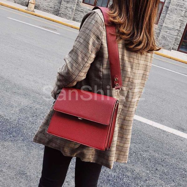 

handbag fashion new pu leather women's designer large-capacity shoulder messenger bags women bag 1225