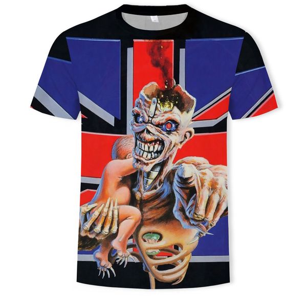 

mens designer summer t-shirt short sleeve devil 3d printed creative clothing, White;black