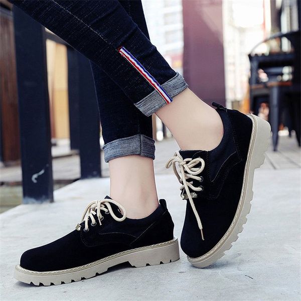 

fashion womens oxfords business casual shoes comfortable and breathable for 2018 new autumn big facturers direct sales, Black