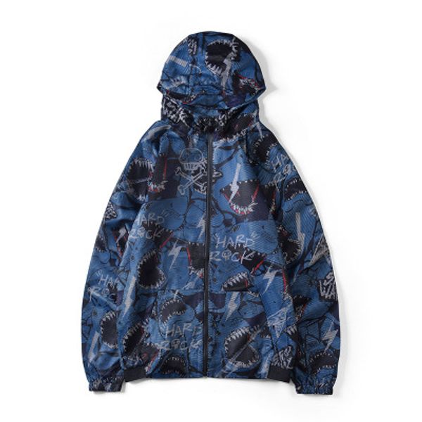 

mens spring autumn winter sport jackets coats print loose male windbreaker hooded casual jackets coats, Black;brown