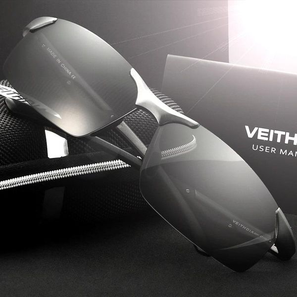 

veithdia алюминий магний rimless дизайн мужские солнцезащитные очки поляризованные солнцезащитные очки очки accessorie для мужчин мужской 65