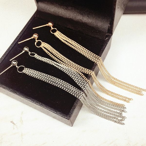 

vintage tassel earrings drop earrings for women luxury jewelry long dangle earring e085, Silver