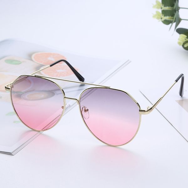 

2020 new sunglasses, women's round face blue full frame sunglasses, korean street shooting sunglasses quality, White;black