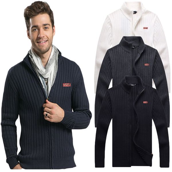 

2020 new sweater mens cardigan sweater hi mai brand clothing slim fit zipper male sweaters cardigan for men sweter, White;black