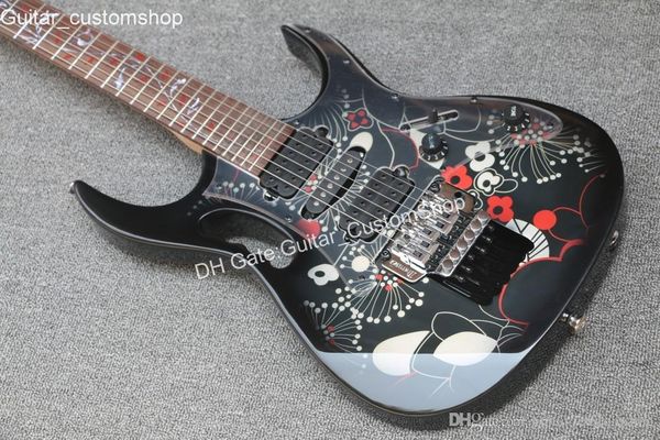 

Cu tom hop ibz black jem 7v teve vai dimarzio pickup electric guitar double tremolo guitar edition ver ion