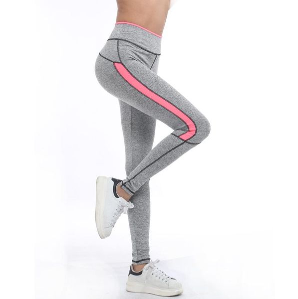 

new women lady activewear pink legging sport summer light grey pant autumn high waist leggins harajuku, Black
