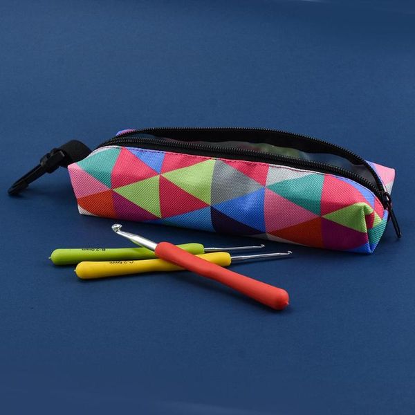 

portable knitting needle storage bag oxford cloth waterproof yarn crochet knit bag diy craft organizer for thread storage