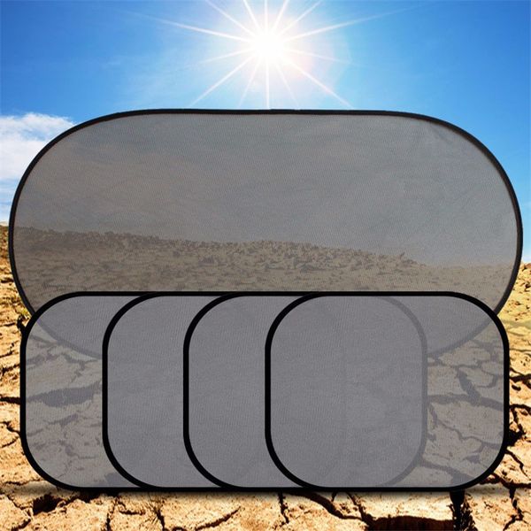 

car-styling konyide side window sunshades 5 pcs/set car window suction sun shade curtain mesh sunshade covers td0423 dropship