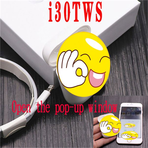 

I30 tw open the pop up window wirele bluetooth head et 5 0 earplug tereo iri touch earphone ha w1 chip pk i60 i13 i14tw