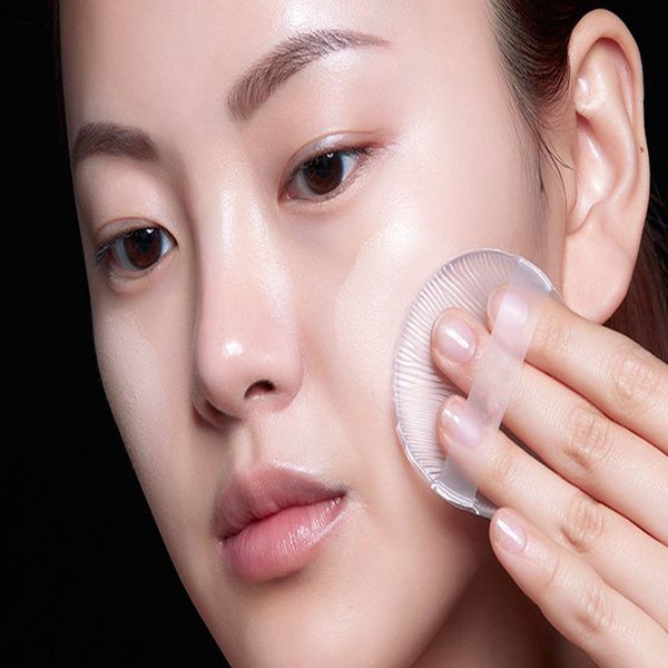 

1 pc jelly silicone powder puff bb cream liquid foundation makeup sponge puff clear silicone gel cosmetic sponge puffs