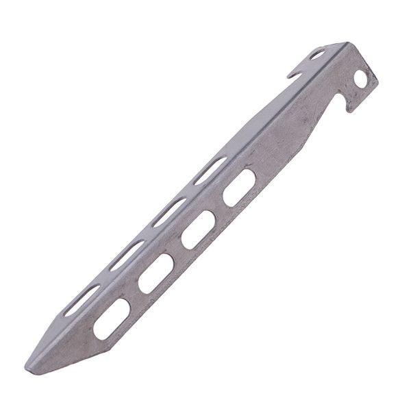 

6.4inch tent peg, titanium camping garden stakes with rope hole, hollow type, silver