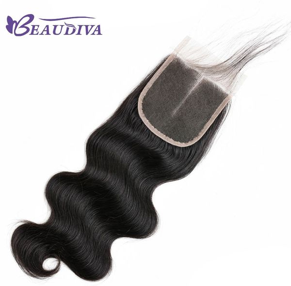 

beau diva 4 * 4 перуанский девы связки с крышками бесплатная доставка необработанные перуанский девы закрытие человеческих волос, Black