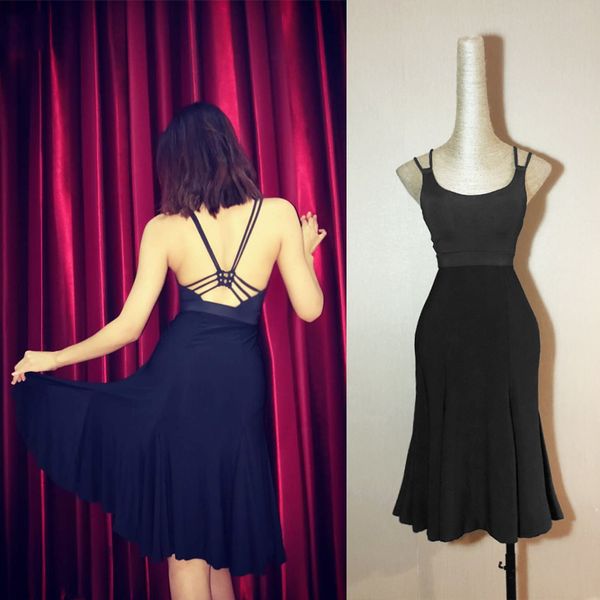 

женщин латинской танцевальные костюмы черный сексуальный слинг платья этап производительность латинской конкурс платье румба практика одежда, Black;red