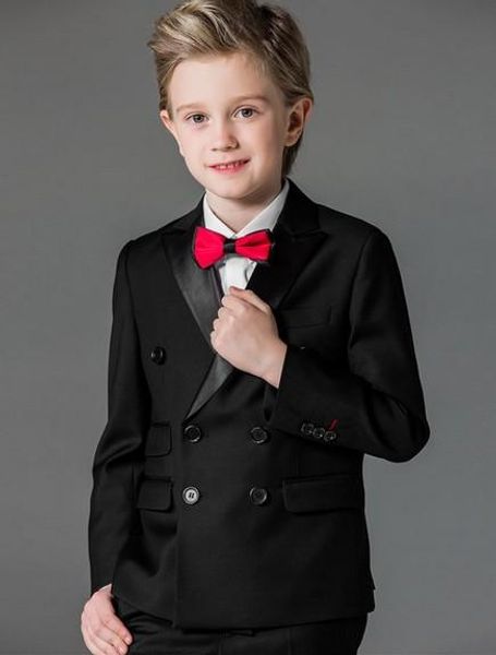 

2019 boys tuxedo beautiful boys dinner suits boys formal suits tuxedo for kids tuxedo(jacket+pants+tie+vest) a06, Black