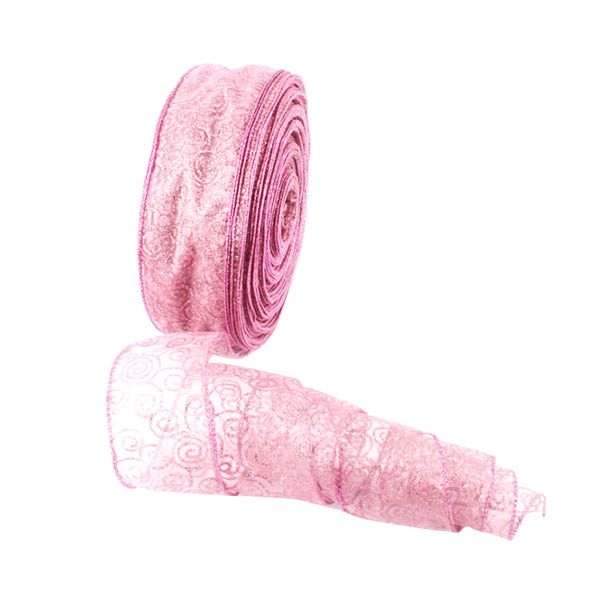 

6.3*1000cm pink messy net merry christmas ribbons sliver cloth satin ribbon for christmas decoration diy gift wrapping