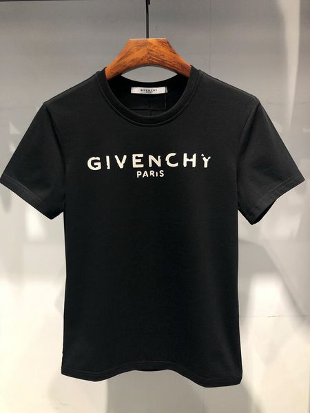 

19ss мода Европа Париж старинные футболки логотип патч футболки печать письмо мужч