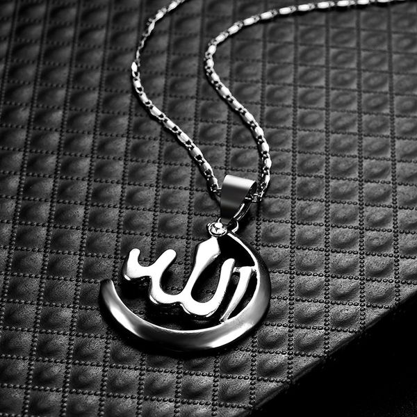 

muslim god necklace women silver plated charm mosaic zircon pendant jewelry gift