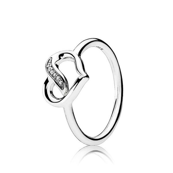 

100% 925 sterling silver 19102cz ribbons of love ring, clear cz cute shine retro women's gifts original jewelry, Golden;silver