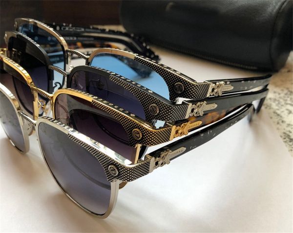 

2020 new stylish temperament sunglasses square metal frame retro punk style uv400 protective glasses with decorative box