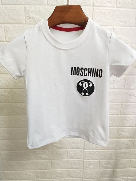 

Mos early spring new fashion children's t-shirt with cotton fabrics comfortable and stylish double-questioned badge
