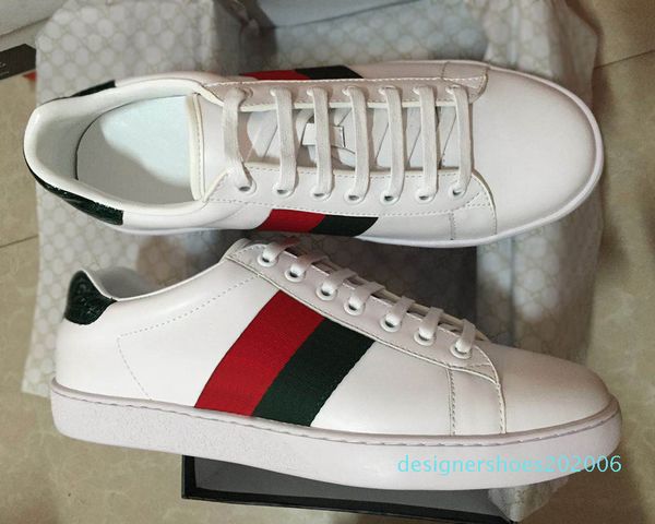 

bee new designer shoes white tiger snake dragon ace embroidered mens & women genuine leather designer sneakers casual shoes d06, Black