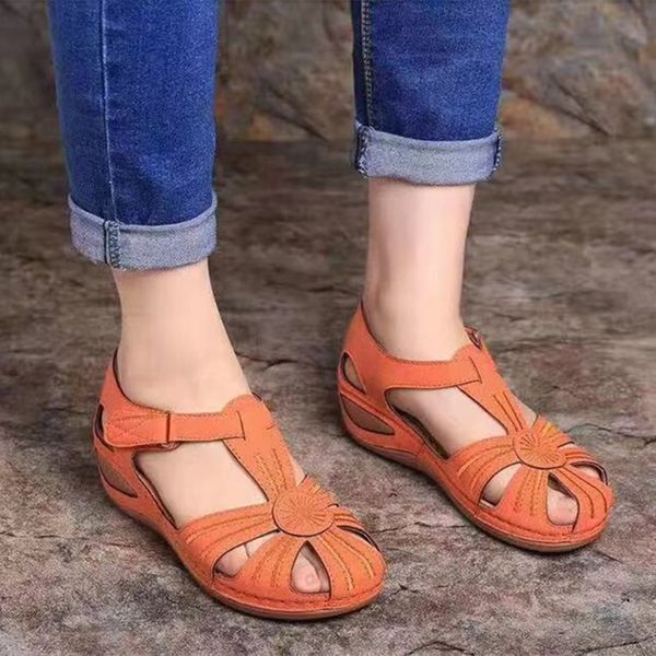 

women's sandals shoes ladies girls comfortable ankle hollow round toe sandals soft sole shoes fashion large size, Black