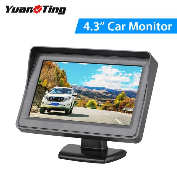 

yuanting 4.3 inch tft lcd color display car rear view 180 degree adjustable monitor screen for vehicle backup parking cameras