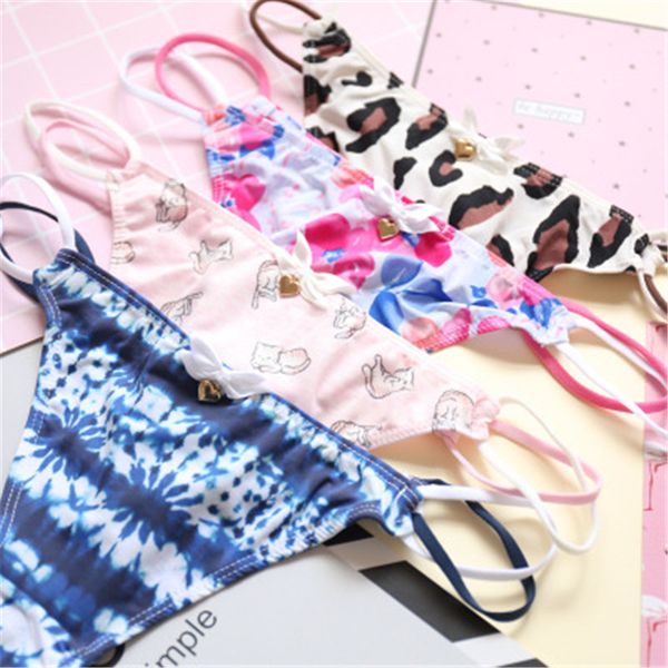 

2pcs girls underwear child g string calcinha infanti teenagers thong underwear girl panties polyester children's thongs, Camo