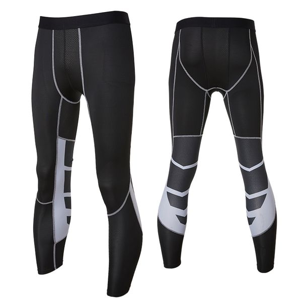 

vansydical mens gym compression pants tights running sports leggings stretchy quick dry fitness basketball jogging sweatpants, Black;blue