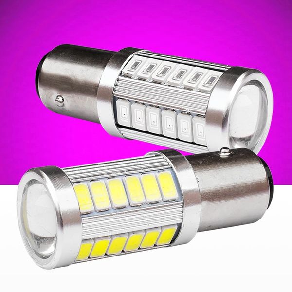 

2pcs 1157 bay15d p21/5w 33 smd 5630 5730 led car slamp rear tail bulb 33smd auto drl daytime running light white red 12v 2x