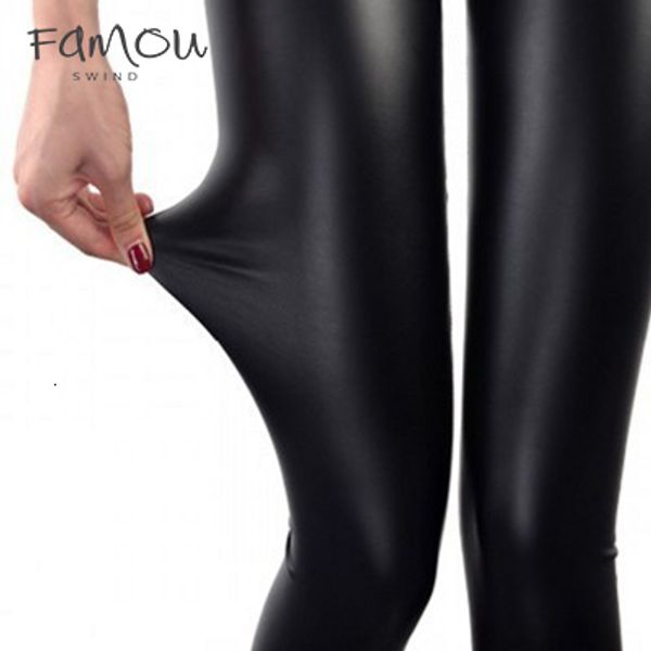 

Autumn Fashion Faux Leather Sexy Thin Black Leggings New Calzas Mujer Leggins Leggings Stretchy Plus Size