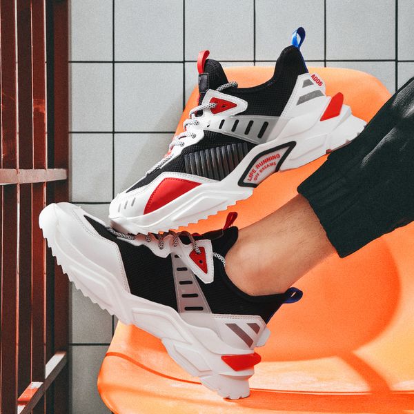 

2020 men shoes dad explosion models breathable microfiber shoes light fabrics tide light sale