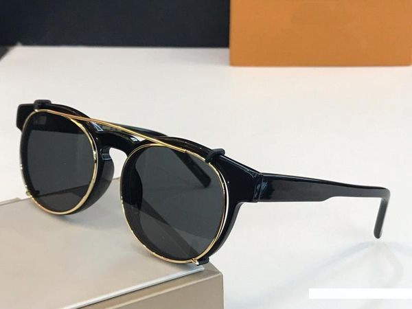 

new designer women z1090 sunglasses double detachable lens optics eyewear metal flash beads designer galsses uv400 protection with case 1090, White;black