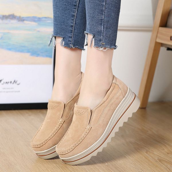 

british style women's shoes slanted heel small shoes women high heels mom genuine leather soft bottom elevator autumn thic, Black