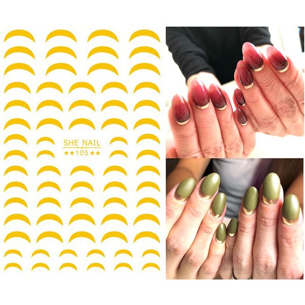 

1 sheet fashion 3d nail stiker gold 3d tape for nail art sticker metal strip tape foil art manicure 2019 sale, Black
