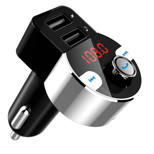

wireless radio bluetooth fm transmitter easy operate car charger led display mp3 player tf card support audio adapter dual usb
