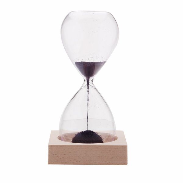 

1pcs magnet hourglass awaglass hand-blown sand timer deskdecoration magnetic hourglass purple