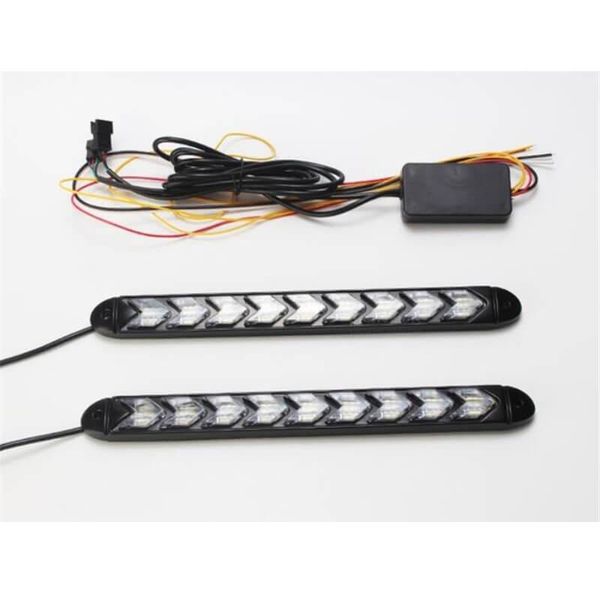

two-color daytime running light modified universal daytime running lights super bright waterproof led car light streamer signal