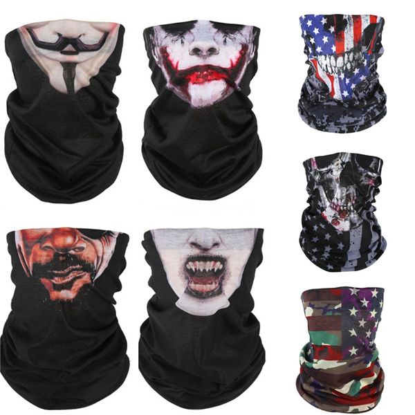 

men women cycling scarves outdoor sports magic head skull scarf winter two-in-one earmuffs warm skull scarfa dust-proof riding masca#399, Blue;black