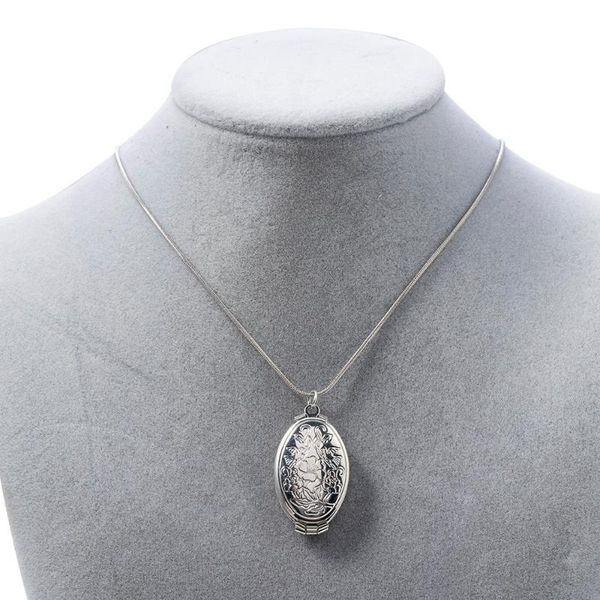 

creative floral pattern p box pendant necklace for women men gold silver color flower texture statement necklace jewerly new