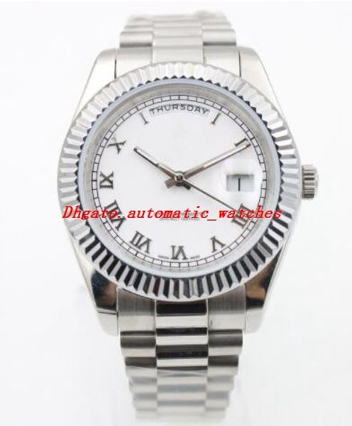 

luxury watch 16 style mechanical glide smooth 40mm mens watch stainless steel bezel strap automatic fashion men's watches wristwatch, Slivery;brown