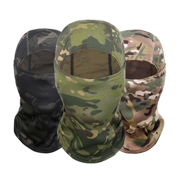 

sport face mask camouflage cycling hiking mask motorcycle bike summer facemask sports outdoors men sand-proof headscarf, Black