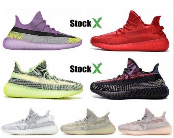 

2020 new yecheil yeehu yeezreel lundmark synth black static reflective mens women running shoes kanye west clay bred antlia sports sneakers