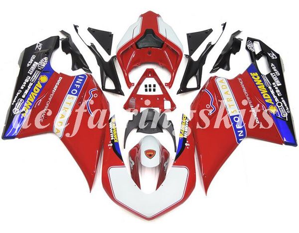 

4gifts new abs full fairings kit fit for ducati 848 1098 1198 1098s 1098r evo 2007 2008 2009 2010 2011 2012 custom red black