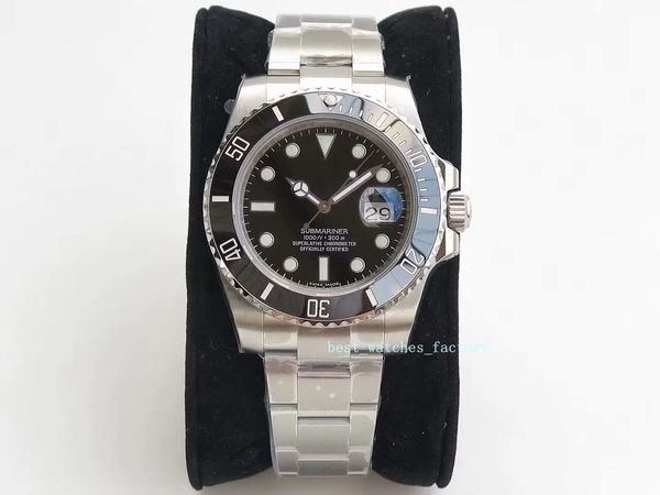 

n factory luxury sports v8 2836 116610 fully automatic 40mm mechanical men's black green dial stainless steel watch christmas gift, Slivery;brown