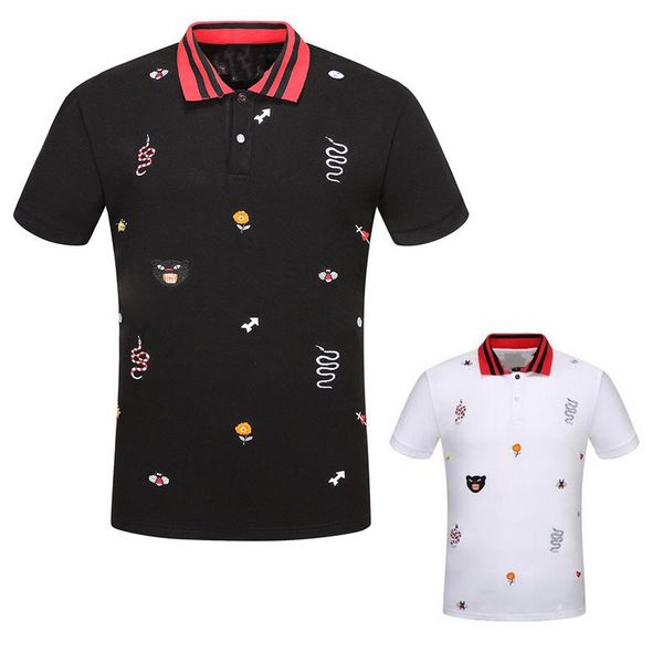 

t shirt designer polo shirts men casual black and white color mens 2020 luxury designer clothes m-3xl, White;black