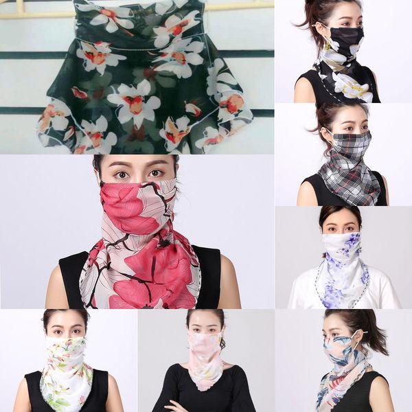 

rjrdf windproof mask scarf cold feeling outdoor face half face sunshade dust-proof masks scarf dust mask ear type party masks, Black