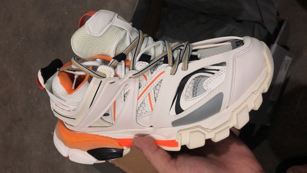 

triple s track 3.0 tess s gomma sneaker white men women casual shoes classical track 3.0 shoes low lace-up shoes chunkey, Black