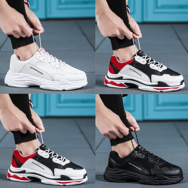 

winter men's shoes korean-style trend sports casual trendy shoes versatile white hight-chic korean style warm cotton-p, Black